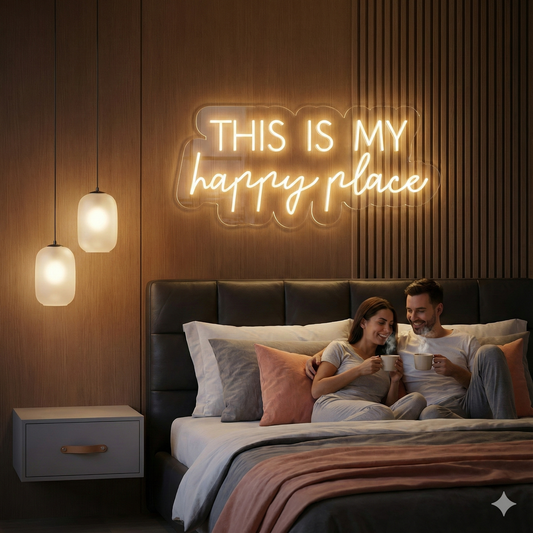This Is Our Happy Place Neon Sign