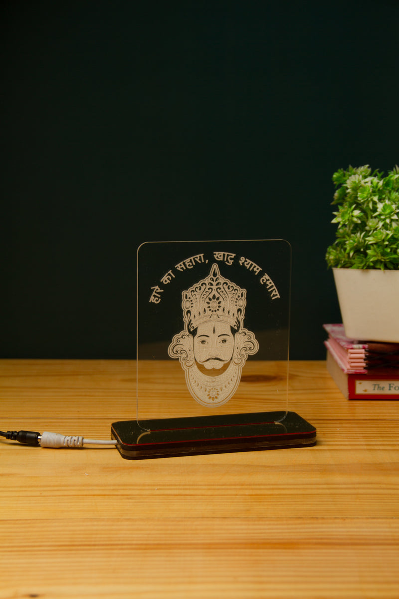 Khatu Shyam Ji Acrylic Led Table Lamp