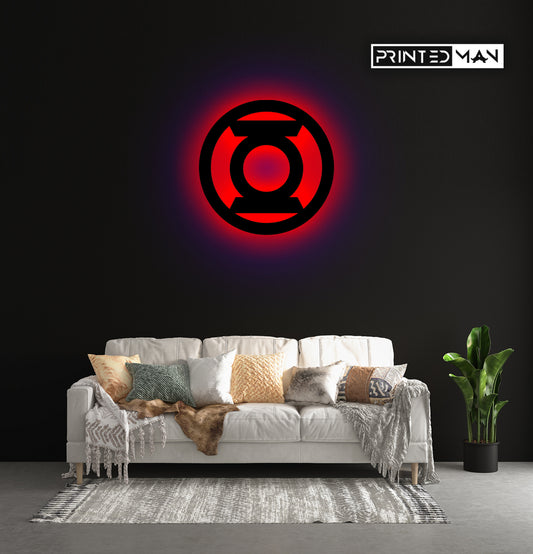 Wooden LED Logo - Green Lantern