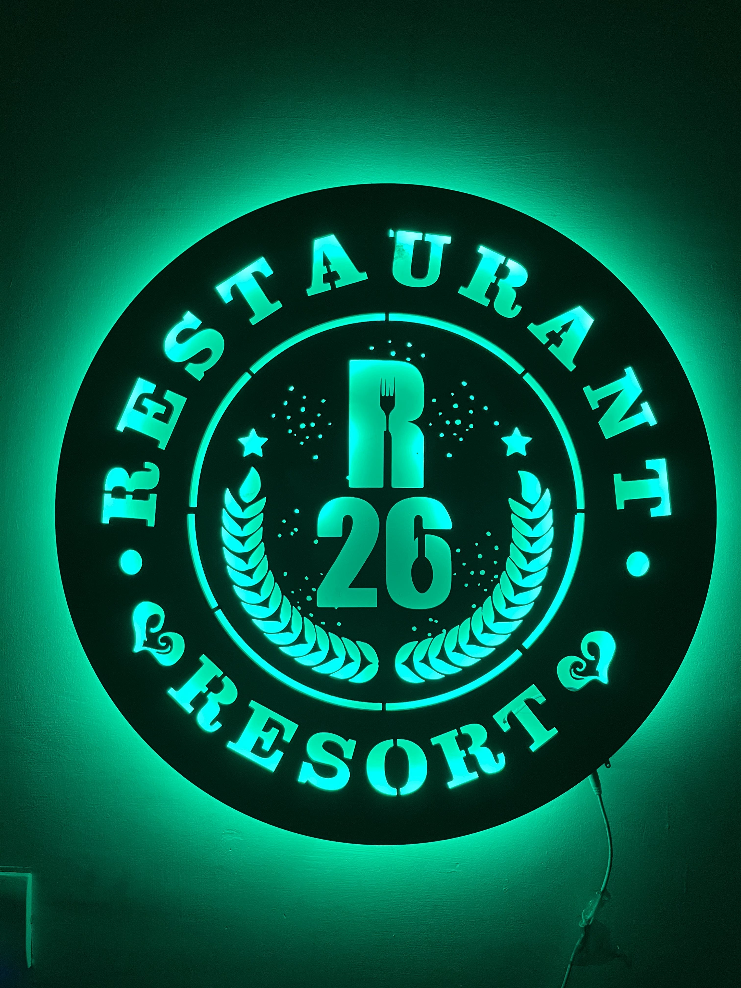 Customized Wooden LED LOGO – Printed Man