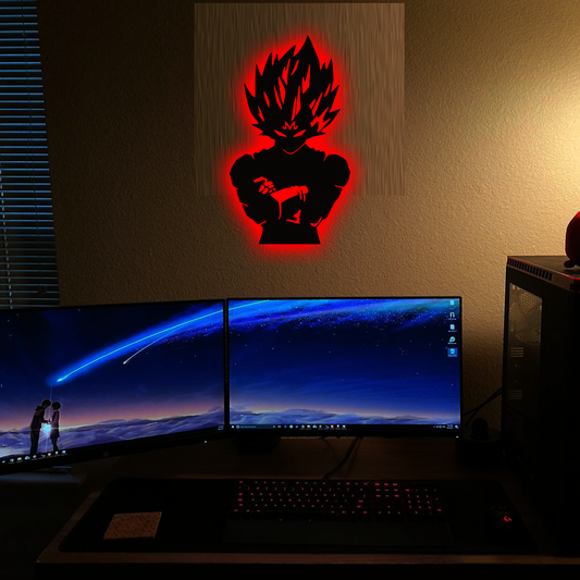 Wooden LED  Logo Anime - Vegeta