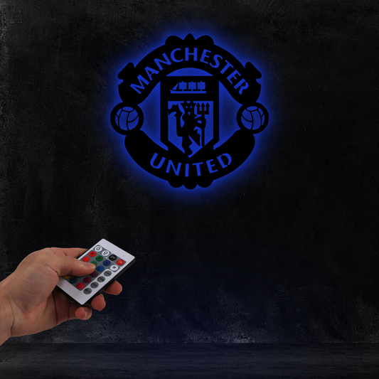 Wooden LED LOGO - Man United  F.C