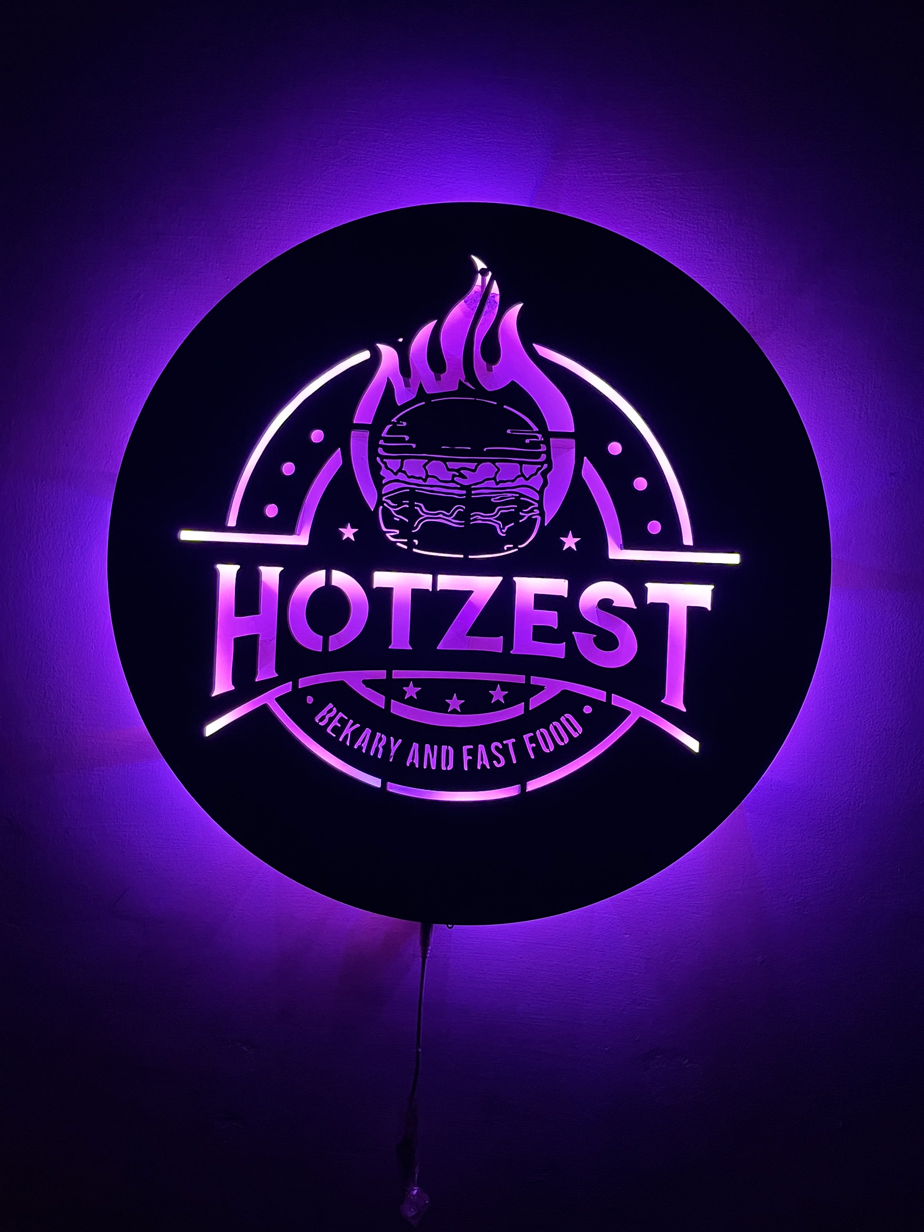 Customized Wooden LED LOGO – Printed Man