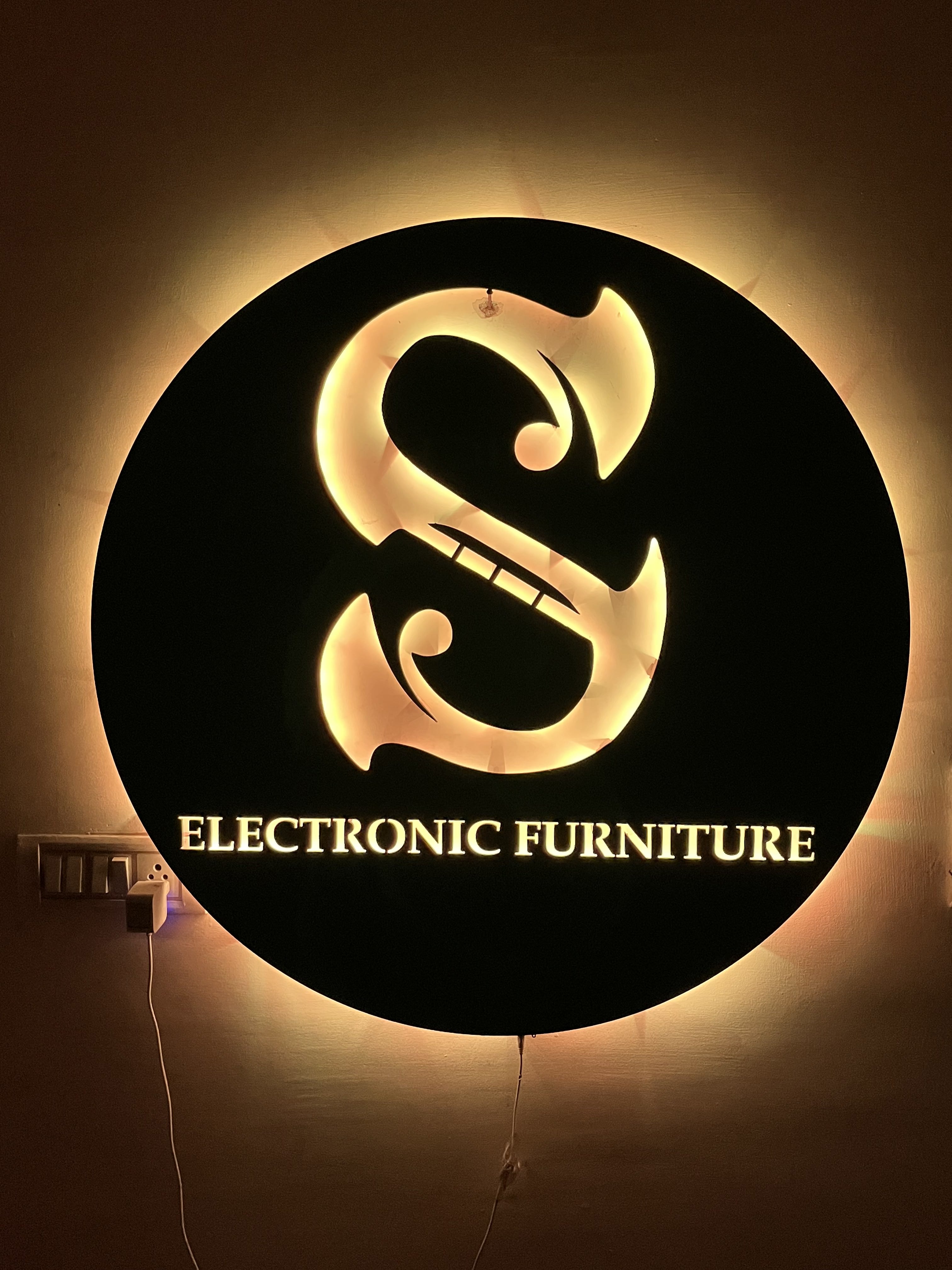 Customized Wooden LED LOGO – Printed Man