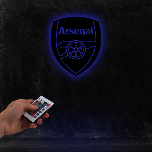 Wooden Arsenal FC LED Logo luminous for football Fan's