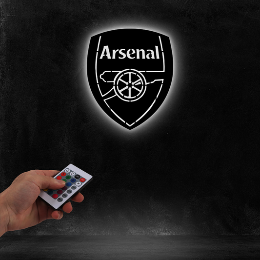 Wooden Arsenal FC LED Logo luminous for football Fan's