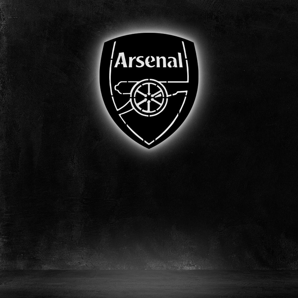 Wooden Arsenal FC LED Logo luminous for football Fan's