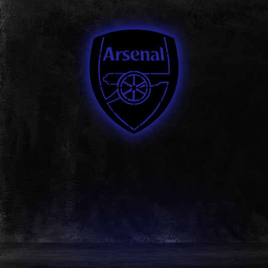 Wooden Arsenal FC LED Logo luminous for football Fan's