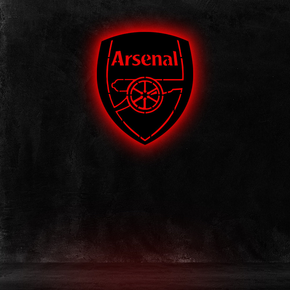 Wooden Arsenal FC LED Logo luminous for football Fan's