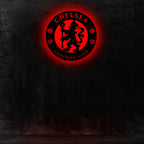 Wooden Chelsea FC LED logo luminous for football Fan's