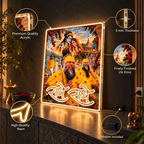 Premanand Ji Maharaj Neon LED Wall Art with Premium UV Print