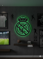 Wooden Real Madrid FC LED logo for football Fan's