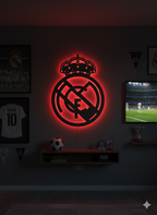 Wooden Real Madrid FC LED logo for football Fan's