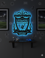 Wooden Liverpool FC LED logo for football Fan's