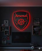 Wooden Arsenal FC LED Logo luminous for football Fan's