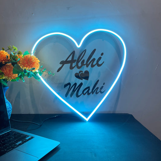 Personalized Neon LED Sign for Couples | Romantic Love Decor