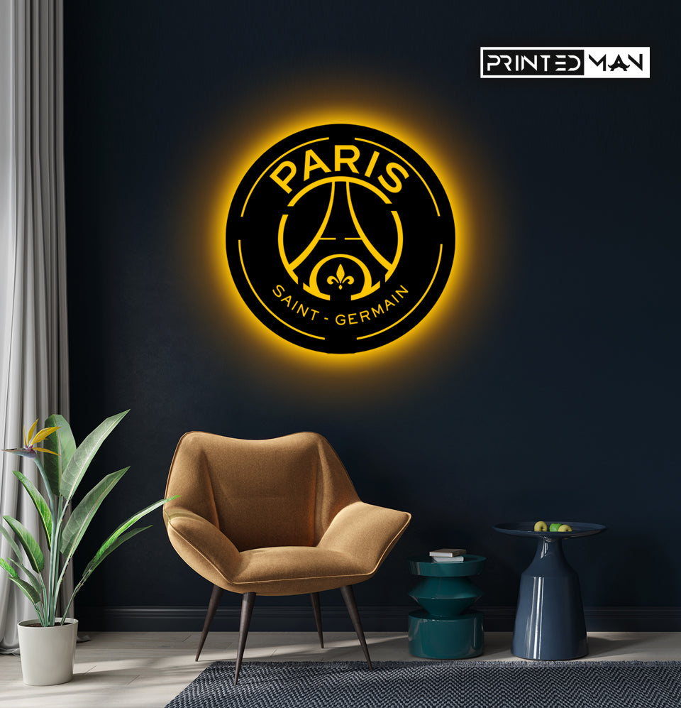 customized  Wooden football CLUBS  LED Logo