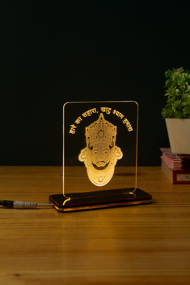 Khatu Shyam Ji Acrylic Led Table Lamp