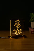 Ganesha Lotus Acrylic Led Table Lamp