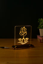 Ganesha Lotus Acrylic Led Table Lamp