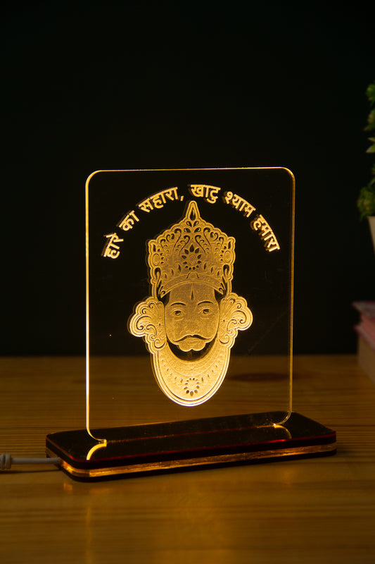 Khatu Shyam Ji Acrylic Led Table Lamp