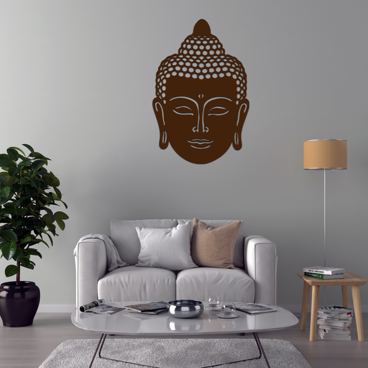 Bhuda Backlit Wooden Wall Decor with Walnut Finish