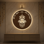 BABA SHAYM Walnut Elegance – Warm White LED Wooden Logo