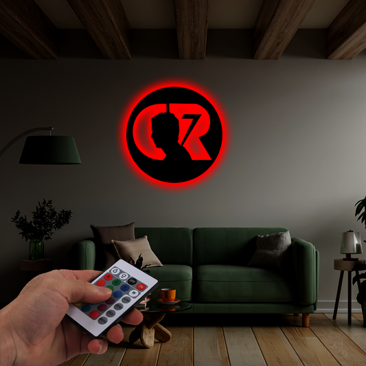 Wooden LED LOGO - CR7 (cristiano ronaldo)