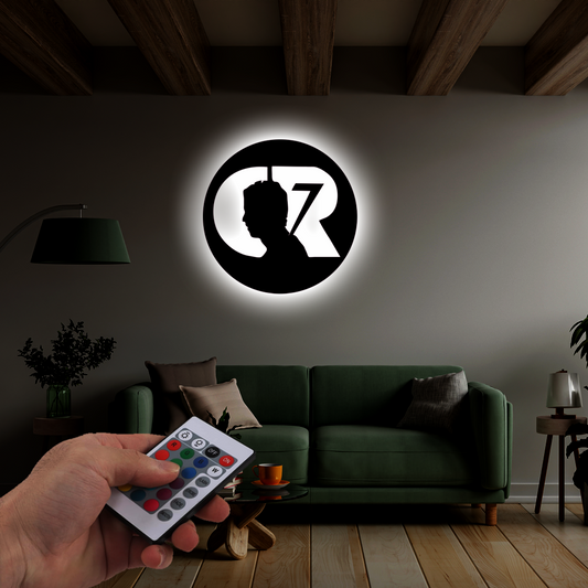 Wooden LED LOGO - CR7 (cristiano ronaldo)