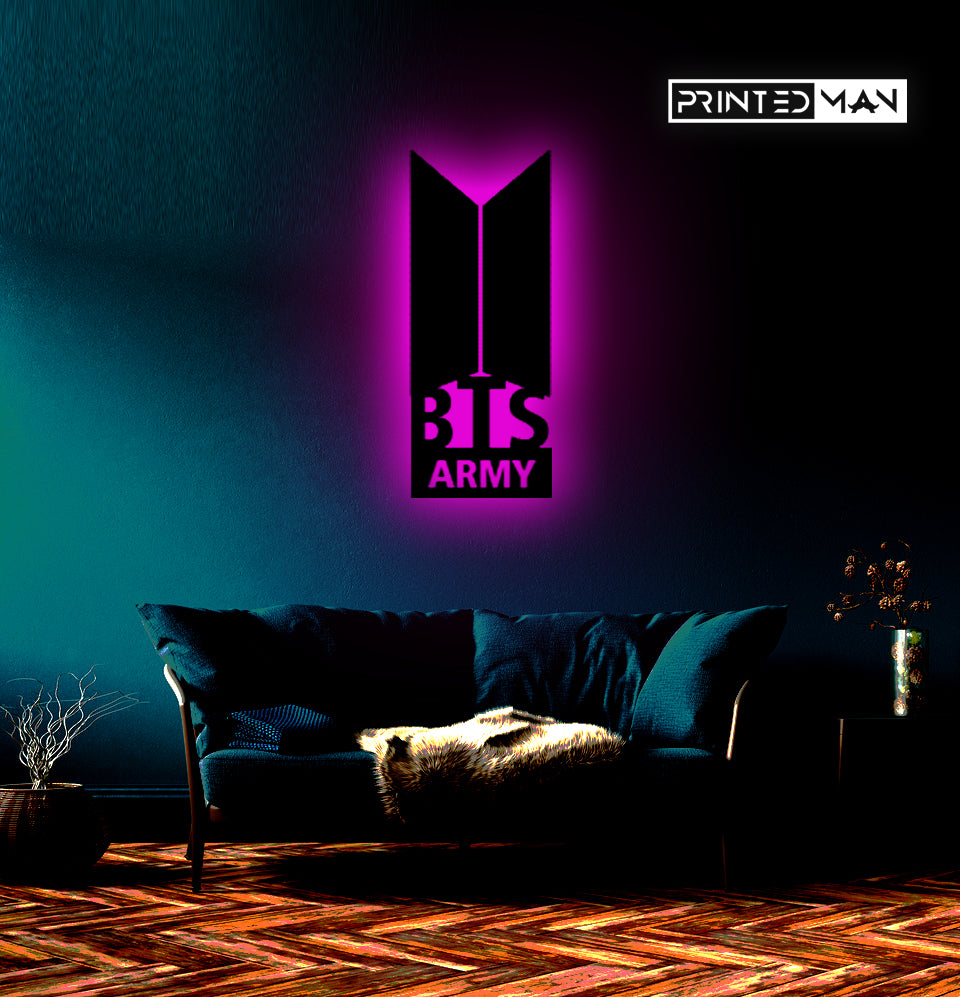 Buy BTS Army Silver Foil Logo Cotton Hoodie | Cover It Up