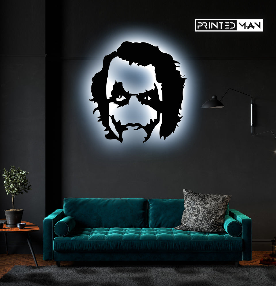 Wooden LED  Logo - The Joker