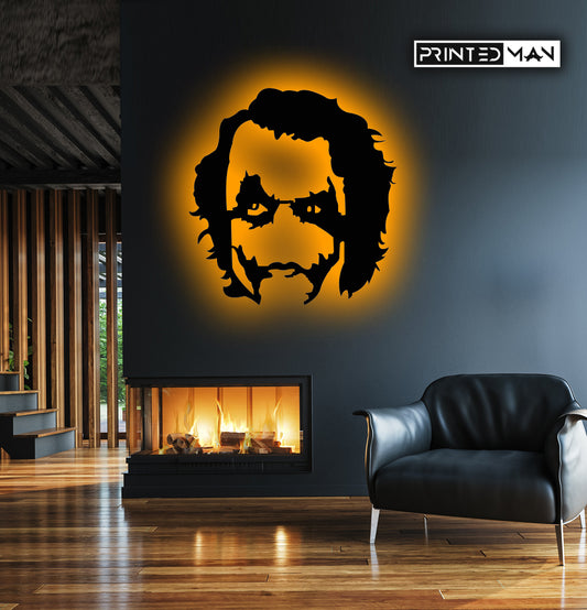 Wooden LED  Logo - The Joker