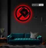 Wooden LED  Logo Backlight thor home decor