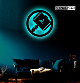 Wooden LED  Logo Backlight thor home decor