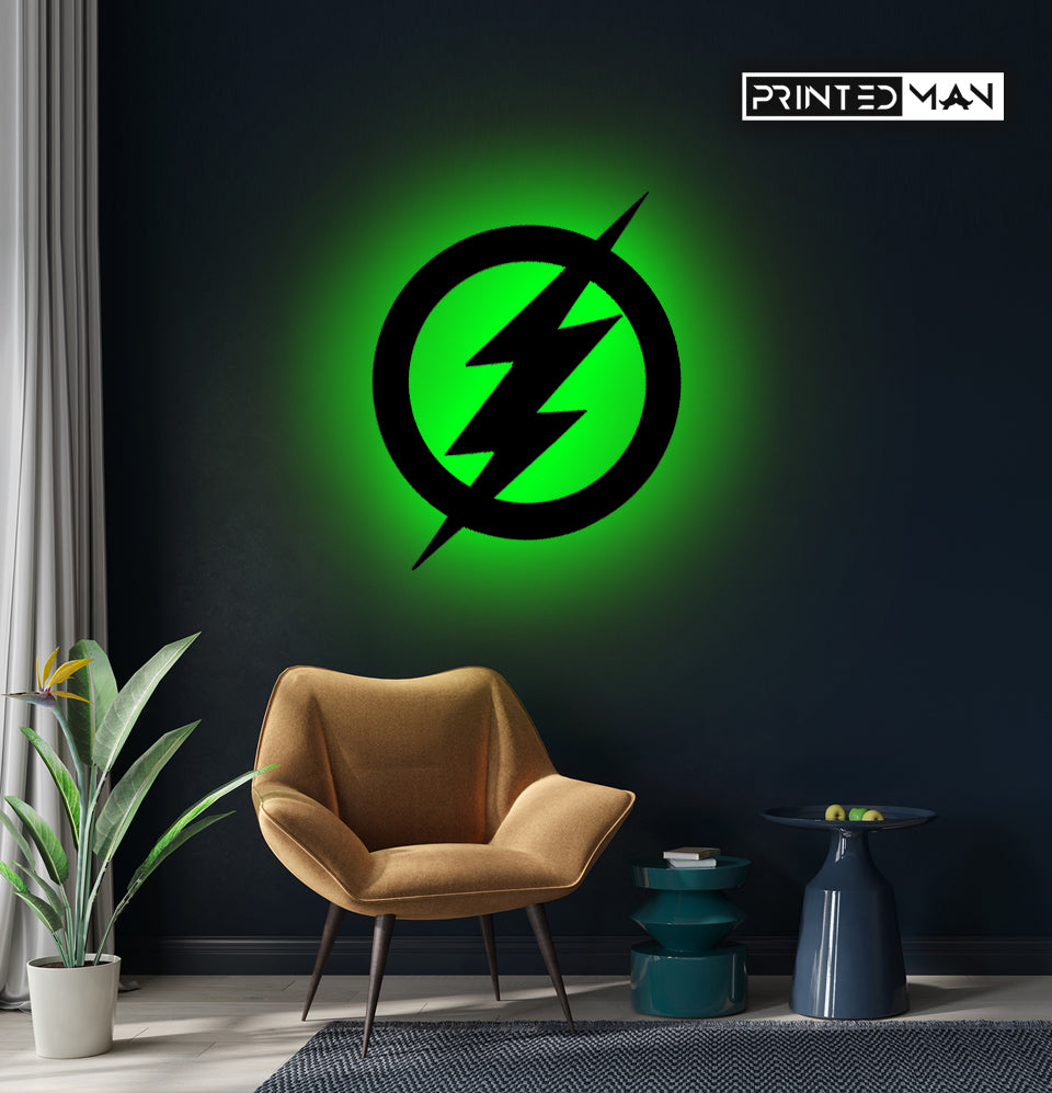 Wooden LED  Logo - Flash