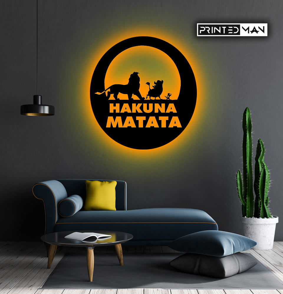 Wooden LED  Logo - Hakuna Matata