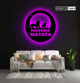 Wooden LED  Logo - Hakuna Matata
